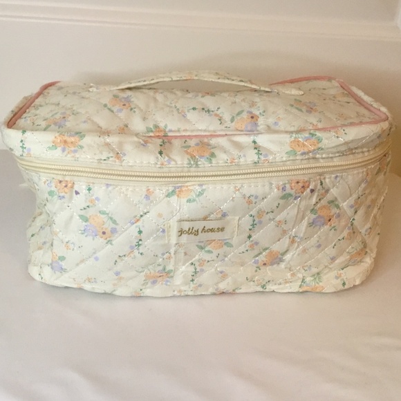 Floral Quilted Cotton Cosmetic Bag Toiletry Bag 3 pack - Picture 4 of 6